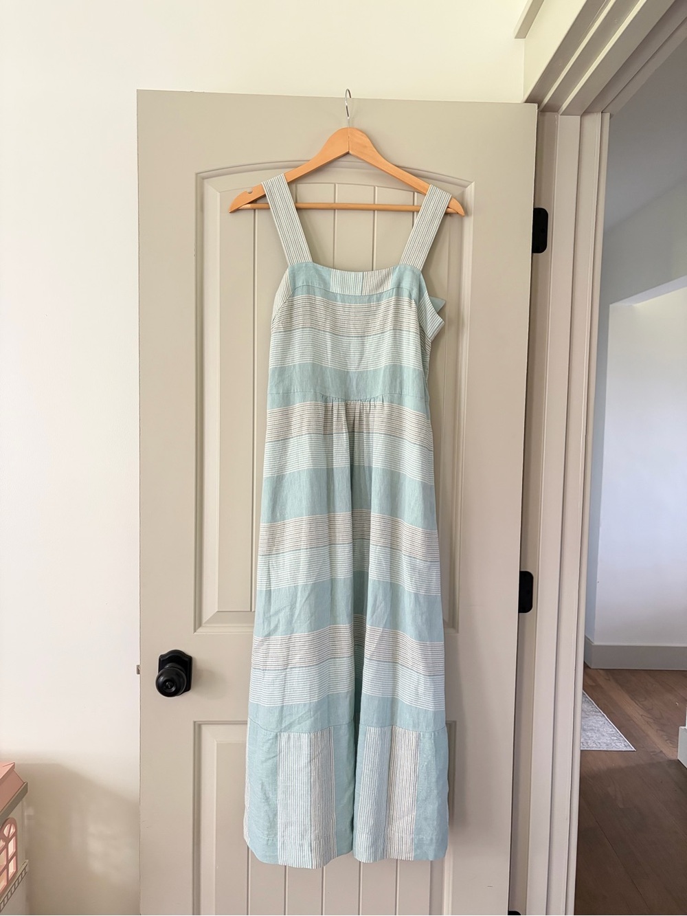 Patagonia Garden Island Striped Hemp Blend Midi Sundress Size Small